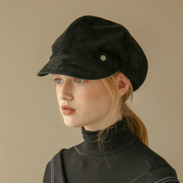 French casquette - Suede black