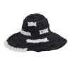Soft frill hat - Black & White
