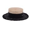 Tweed boater hat -Black