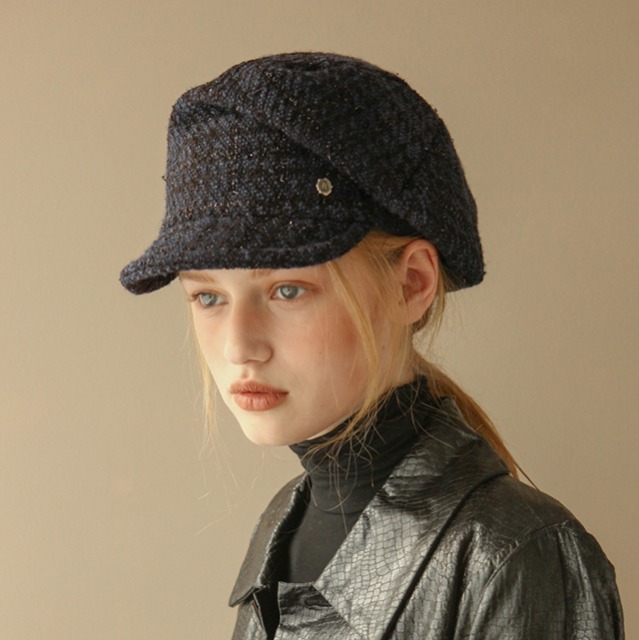 Drapery beanie cap - Tweed