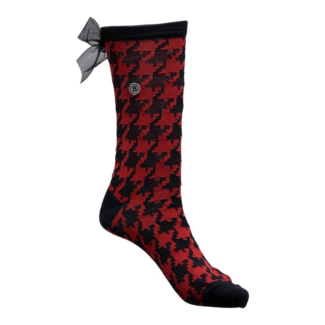 [BROWN HAT X SOCKS APPEAL] RED CHECK RIBBON