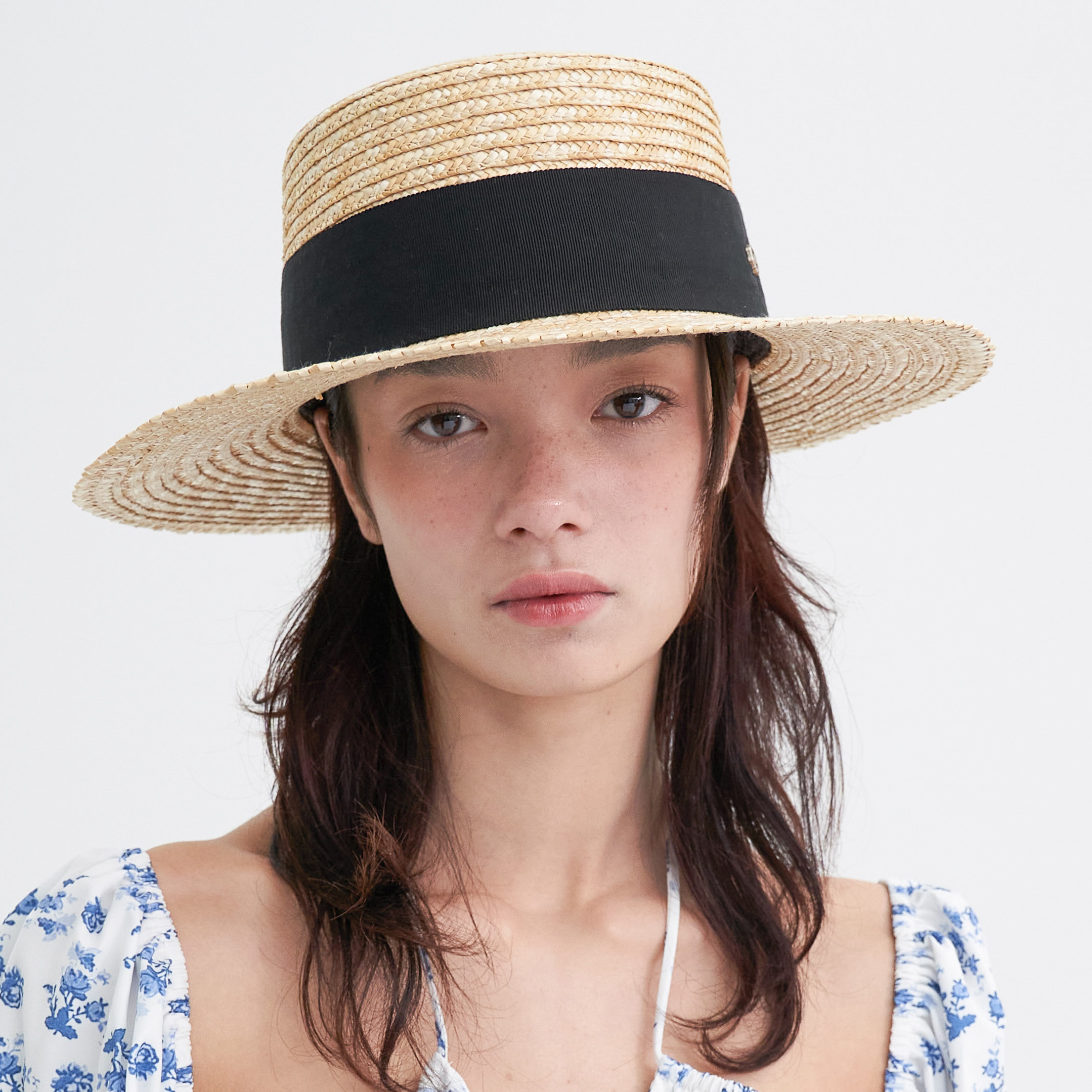 Classic Straw Boater Hat