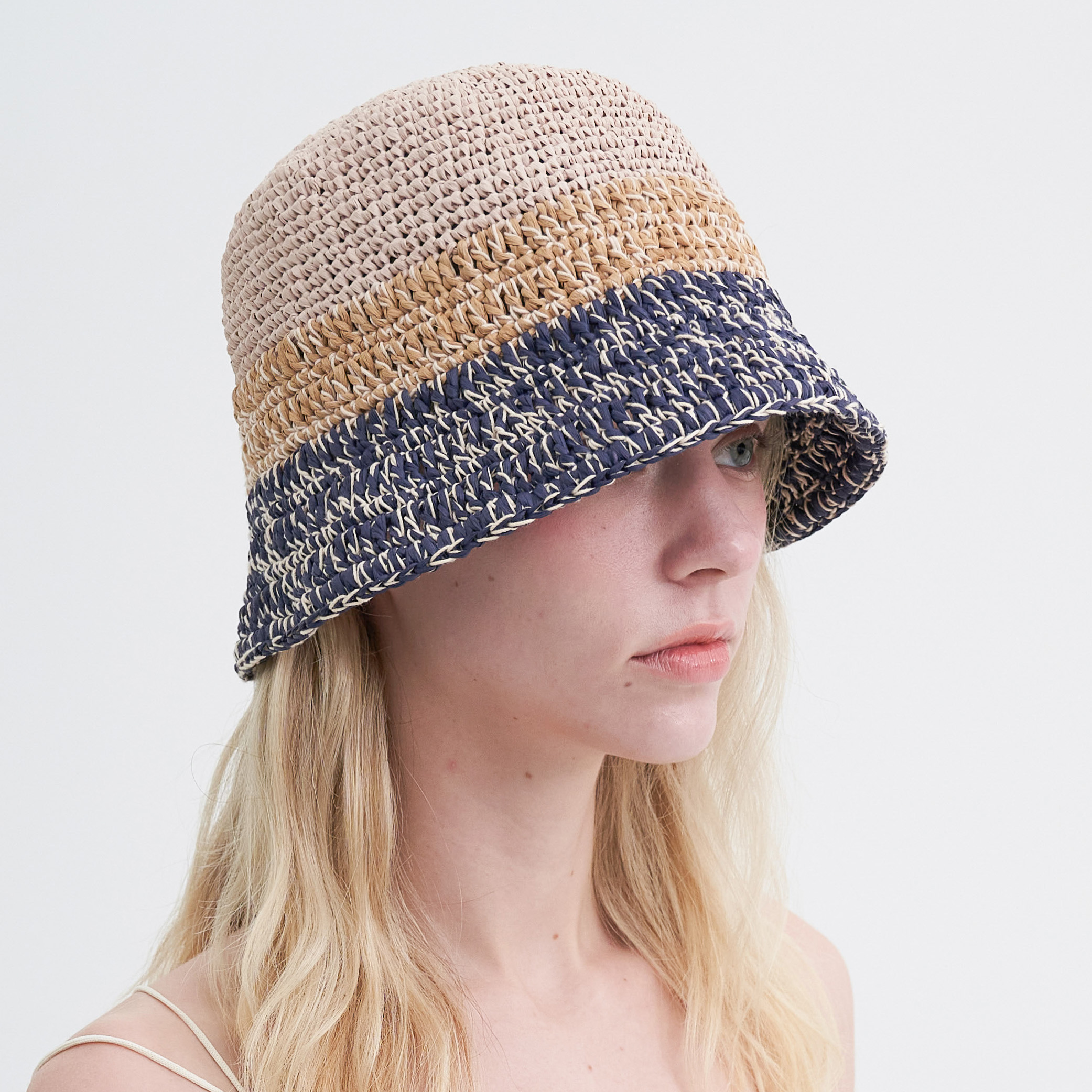 Knitting Straw Bucket Hat