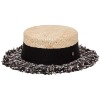 Tweed Boater Hat  - Black